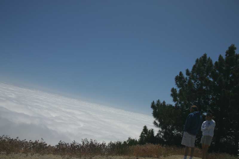 Clouds above Los Angles obscure view below aprox. 4000 feet. This a panned time-lapse and is comprised of 310 frames captured roughly every four (4) seconds.
