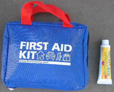 first aid kit and NeoSporin