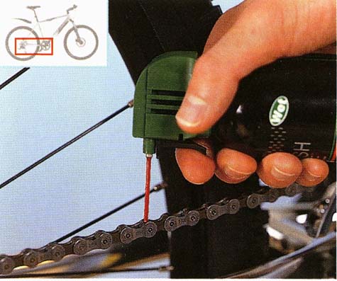 Lubricate and clean your chain as often as you do in summer and after every wet ride. Apply the same light lubricant that you use in the summer and then apply a heavier oil, which will not wash off as easily. Only coat the rollers and insides of each link with heavier oil because it attracts more dirt.